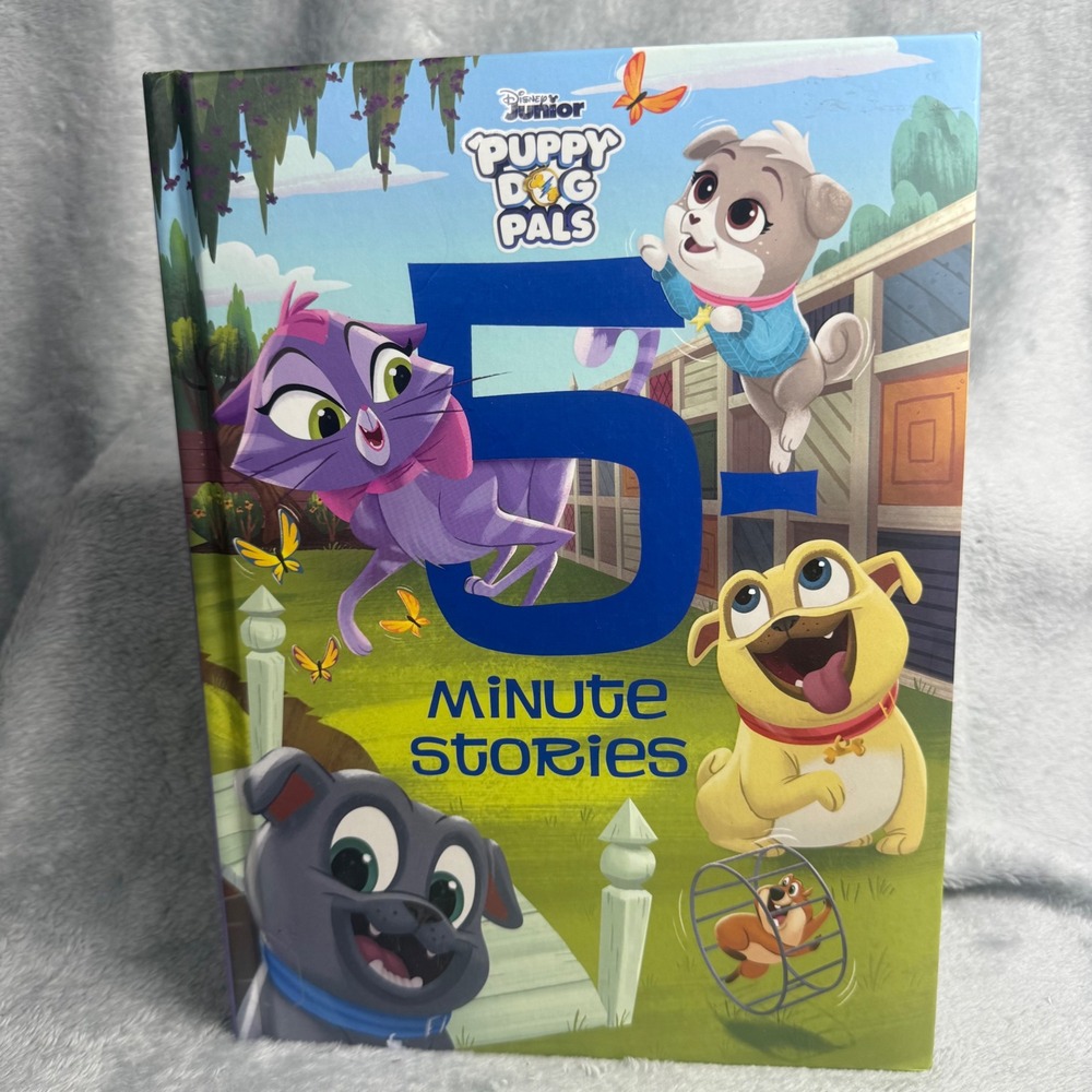 Disney Junior Puppy Dog Pals 5-Minute Stories Hardcover Book Bingo Rolly Disney